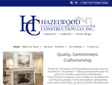 Tablet Screenshot of hazelwoodconst.com